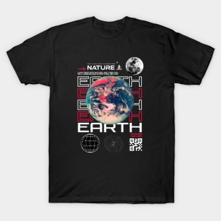 Earth Sci Fi Streetwear Design T-Shirt